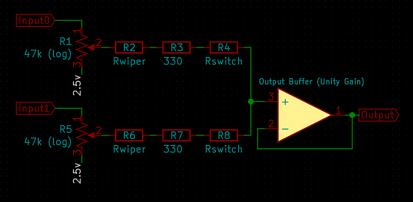 Model of two mixed channels